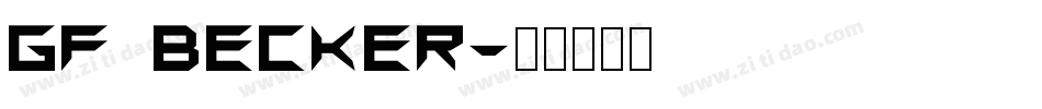 GF Becker字体转换